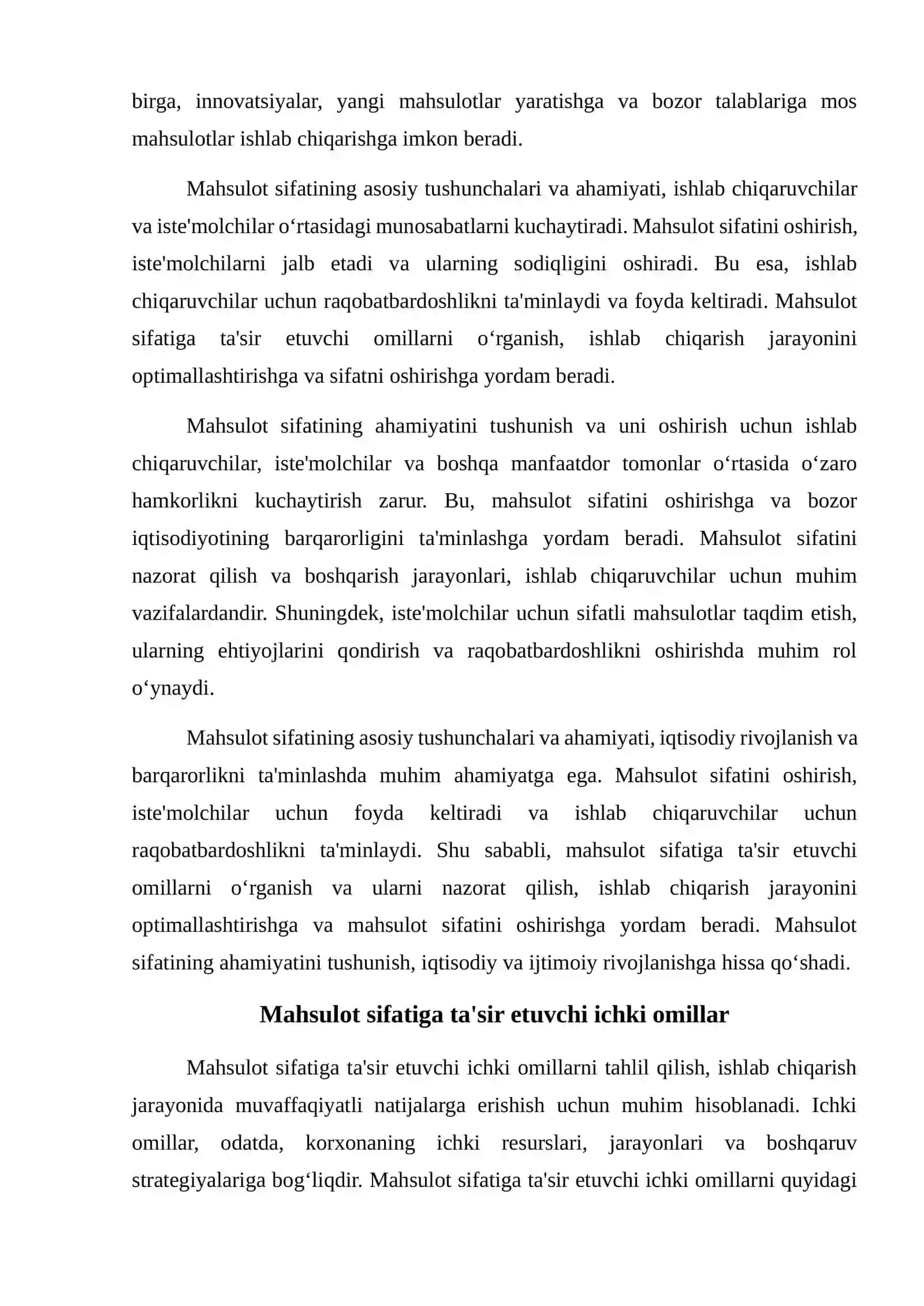 Mahsulot sifatiga ta'sir etuvchi omillar 4