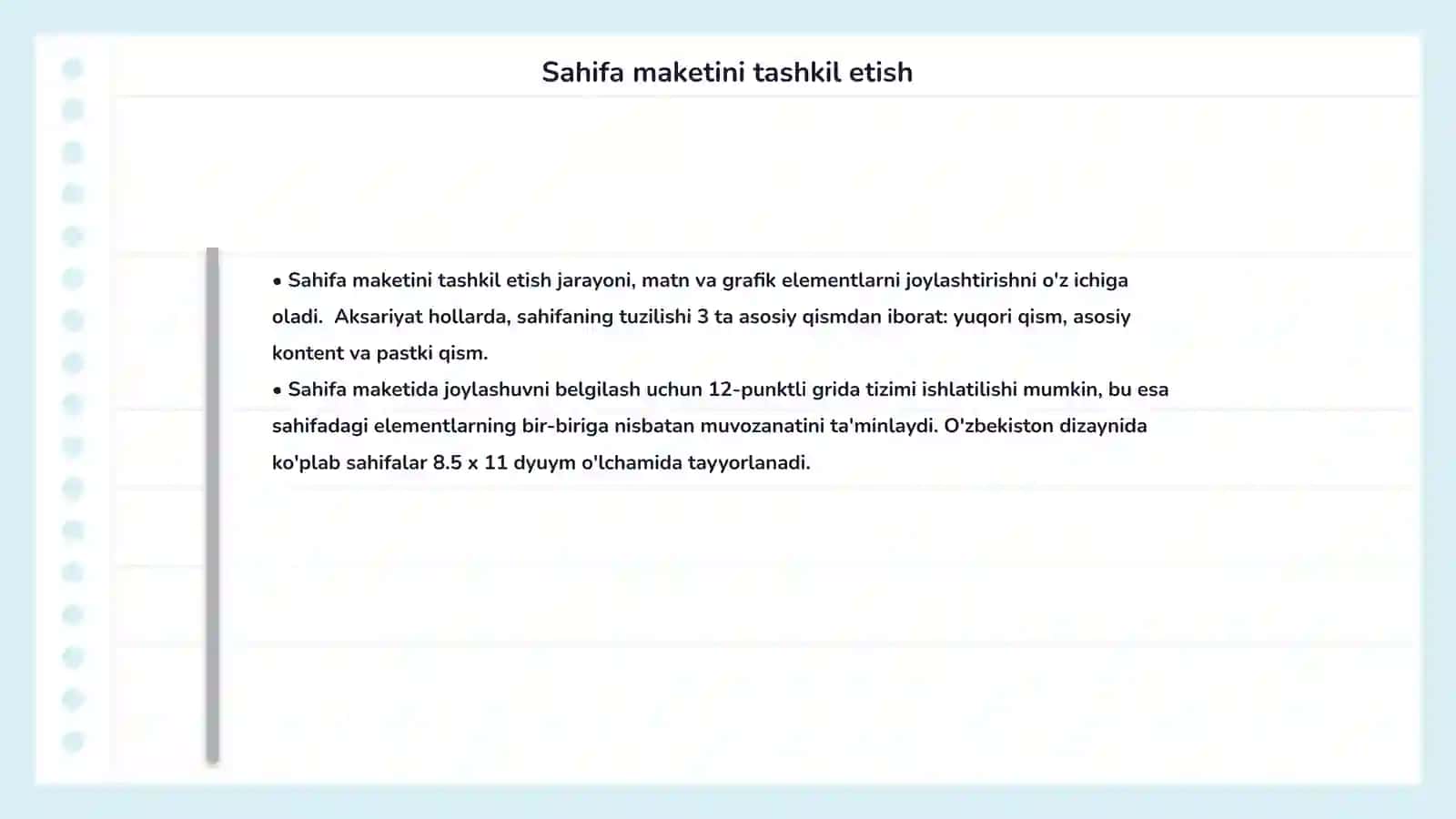 Matn va sahifa maketini formatlash 4