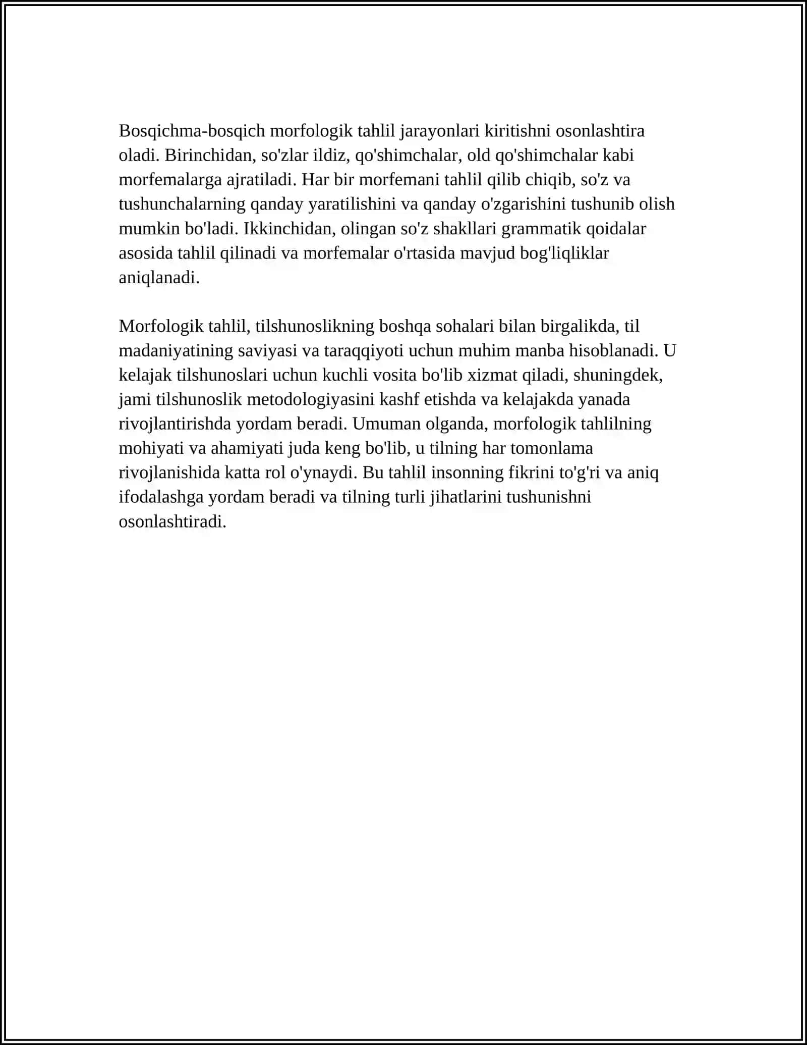BOSHLANĢICH SINF ÕQUVCHILARINI MORFOLOGIK TAHLILGA ÕRGATISH 4