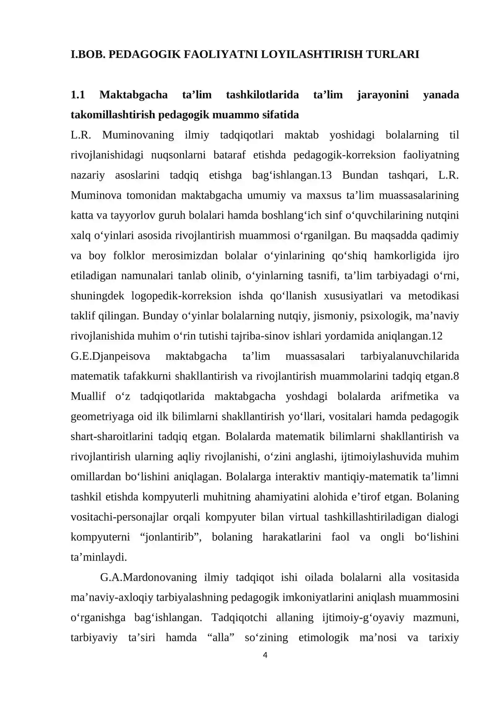 MAKTABGACHA TA'LIM TASHKILOTLARIDAGI TARBIYALANUVCHILAR FAOLIYATINI RIVOJLANTIRISHNING LOYIHALASHTIRISH XUSUSIYATLARI 4