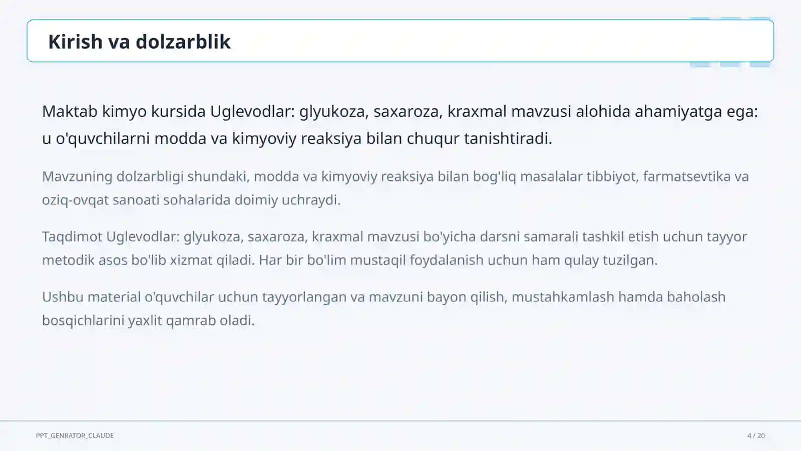 Uglevodlar: glyukoza, saxaroza, kraxmal (11-sinf) 4
