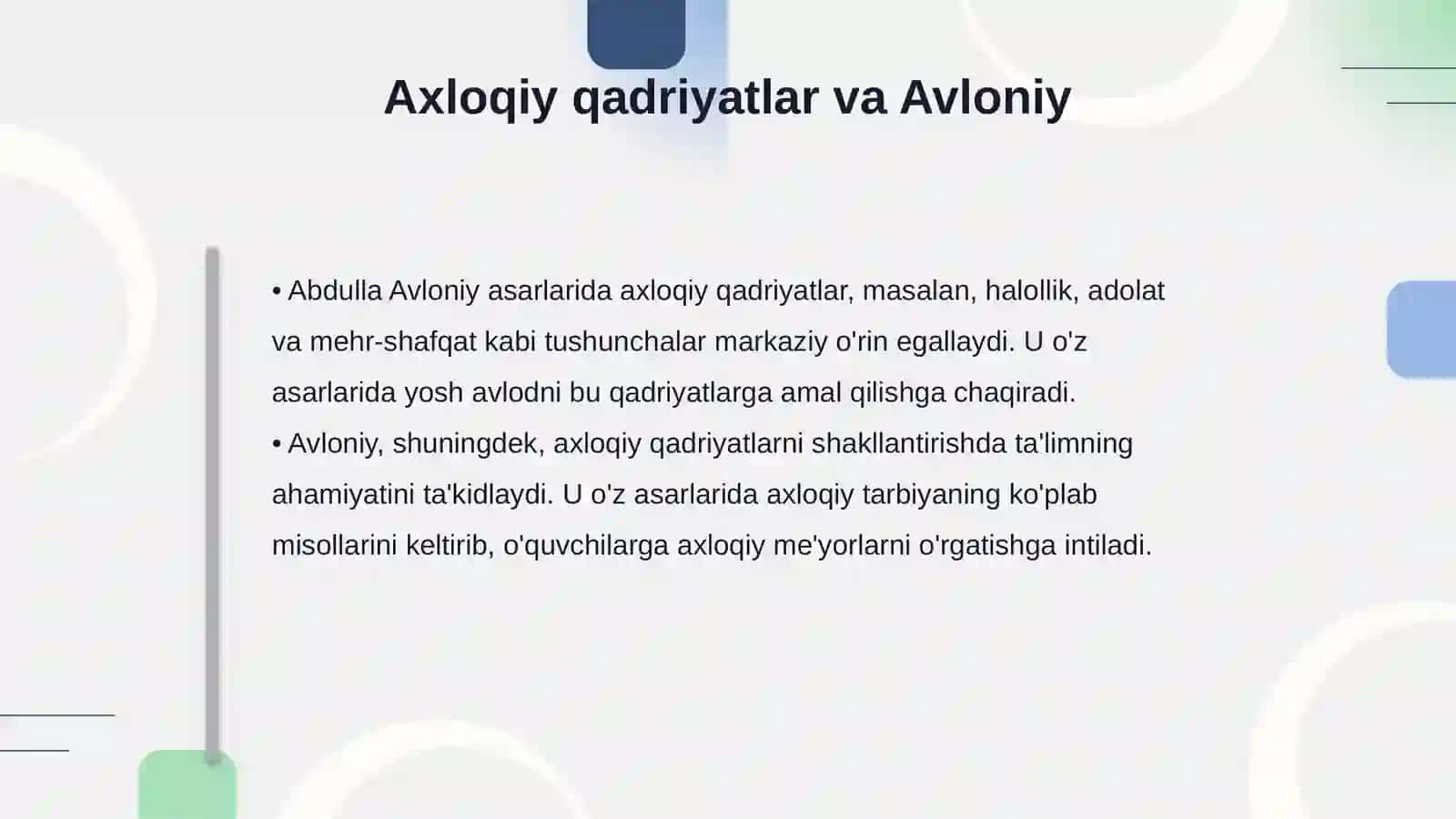 Abdulla Avloniy asarlaridan vijdon tarbiyasi masalalari 4