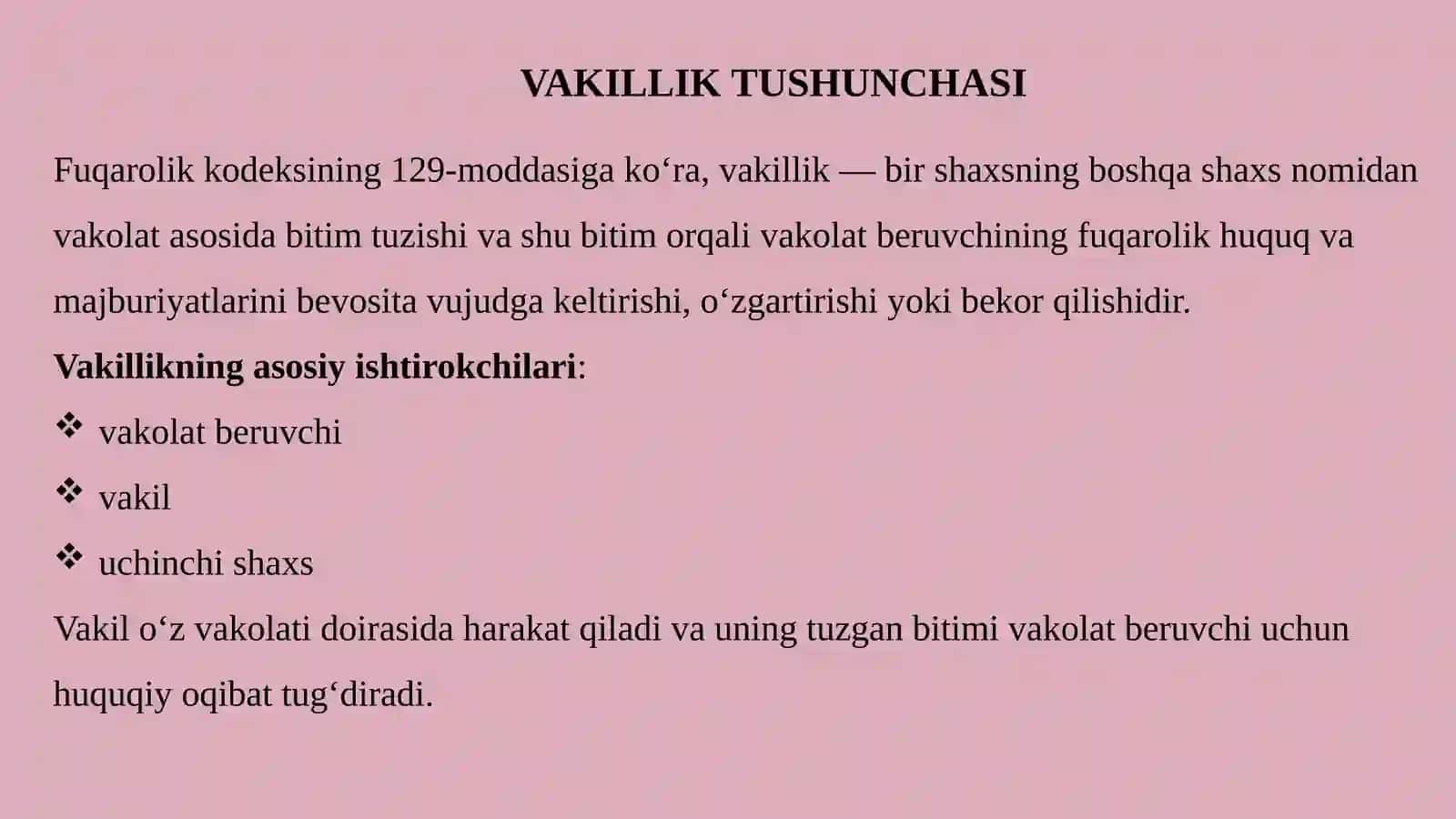 VAKILLIK VA ISHONCHNOMA 4