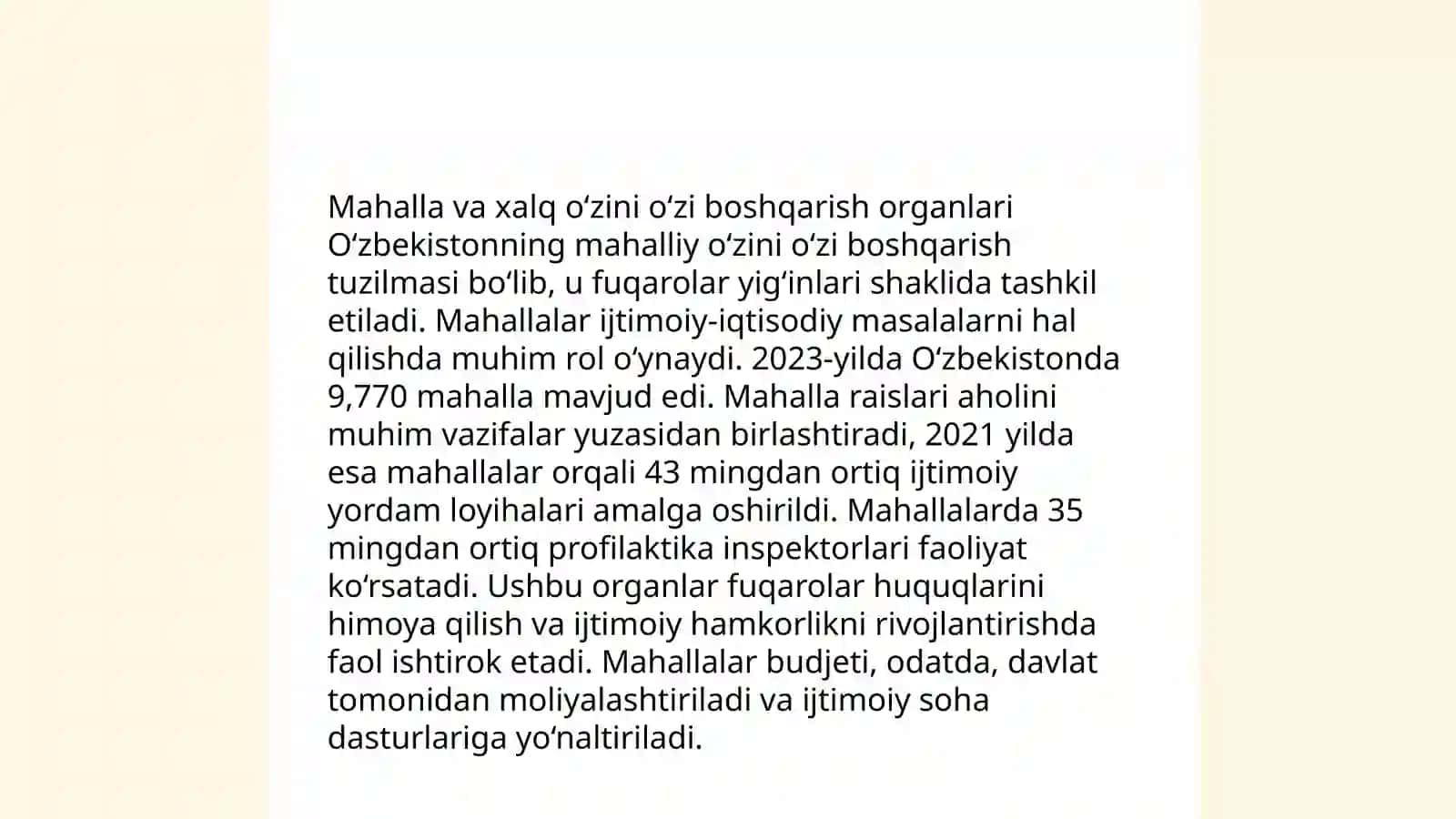 O‘zbekiston xalqi. Xalqning jamiyat va davlat hayotidagi ishtiroki 4