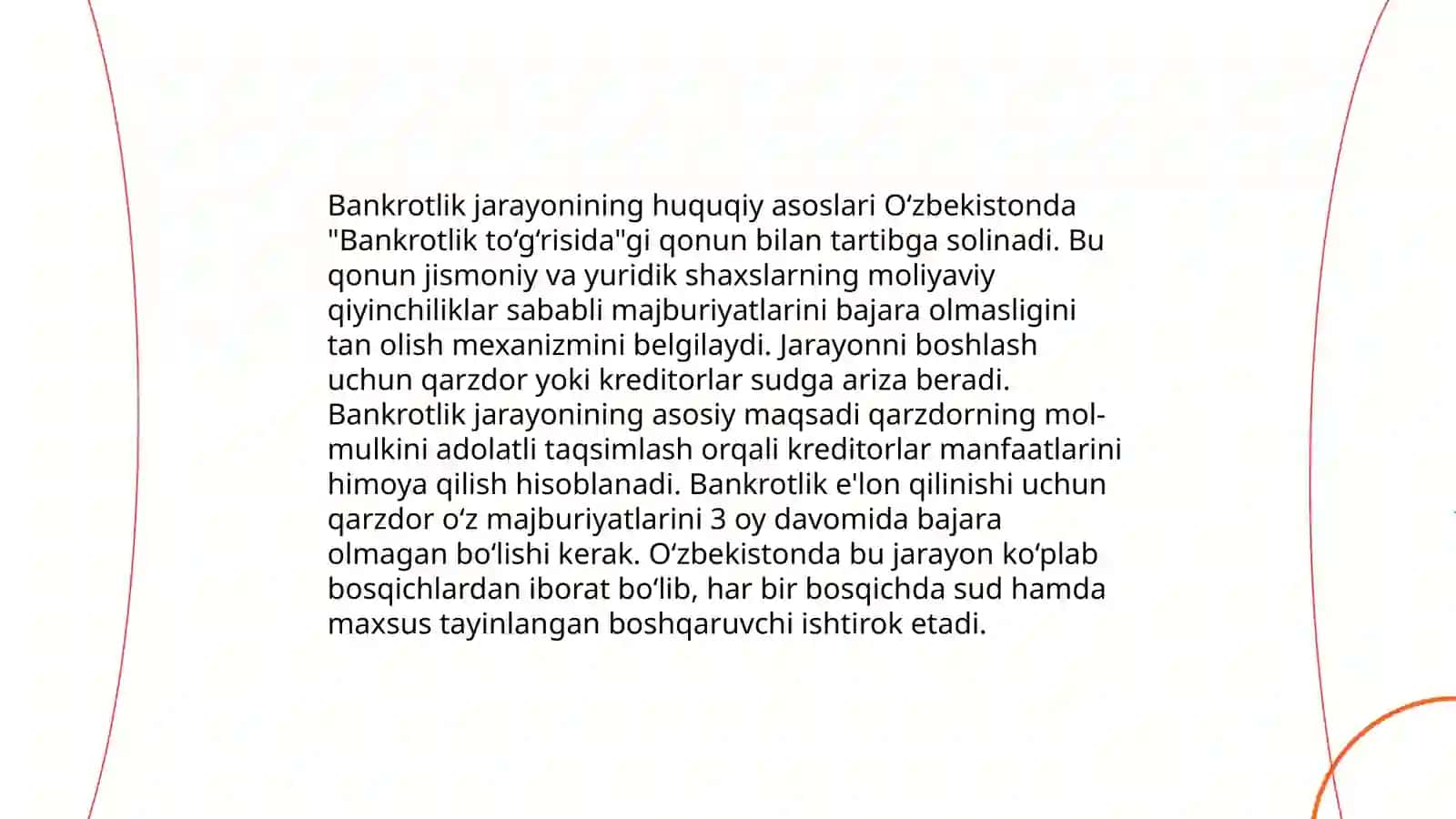 Korxonalar faoliyatida bankrotlik amaliyoti va uning tashkiliy xususiyatlari 4