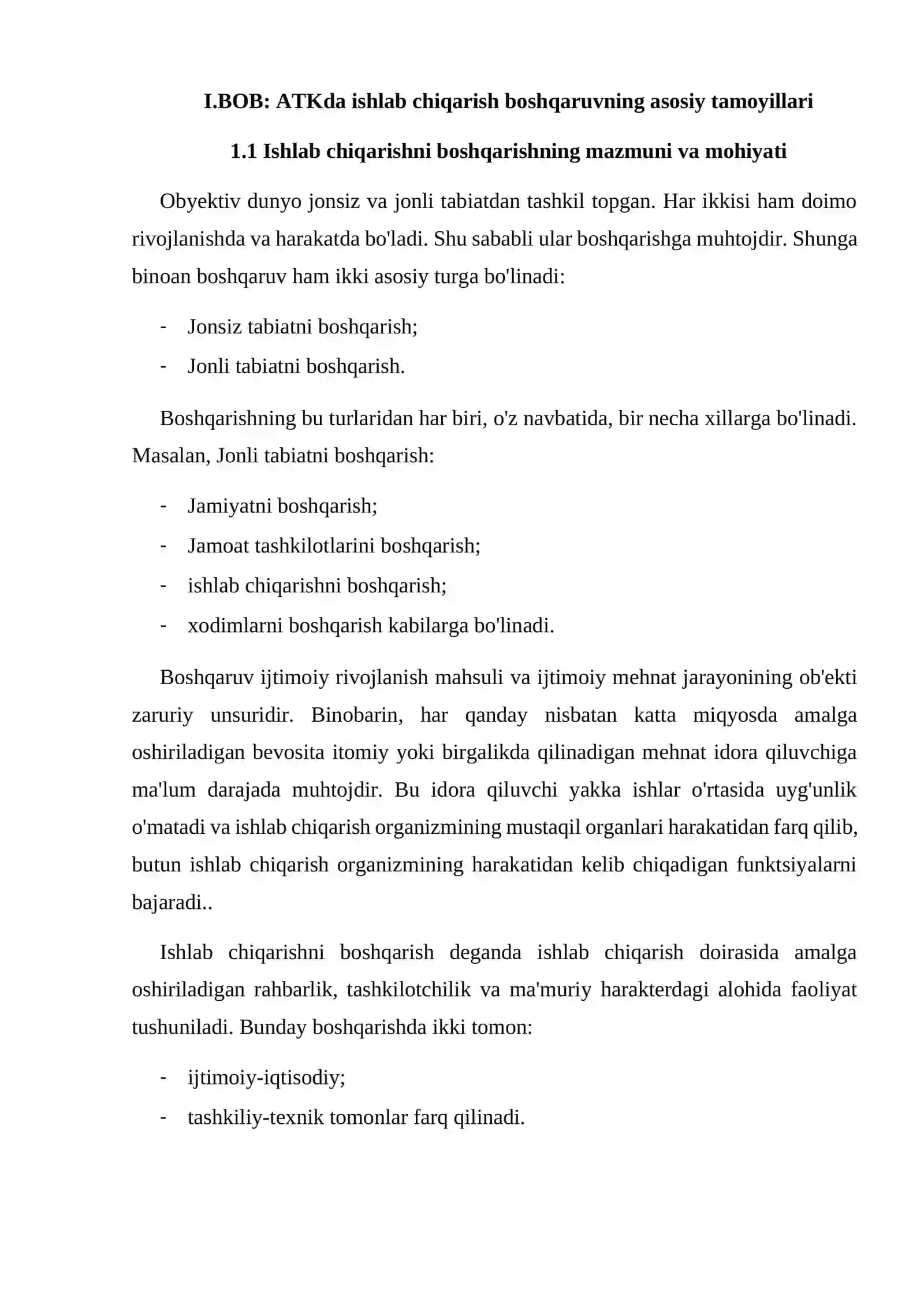 ATKda ishlab chiqarishni boshqarishning asosiy tamoyillari va usullari 4