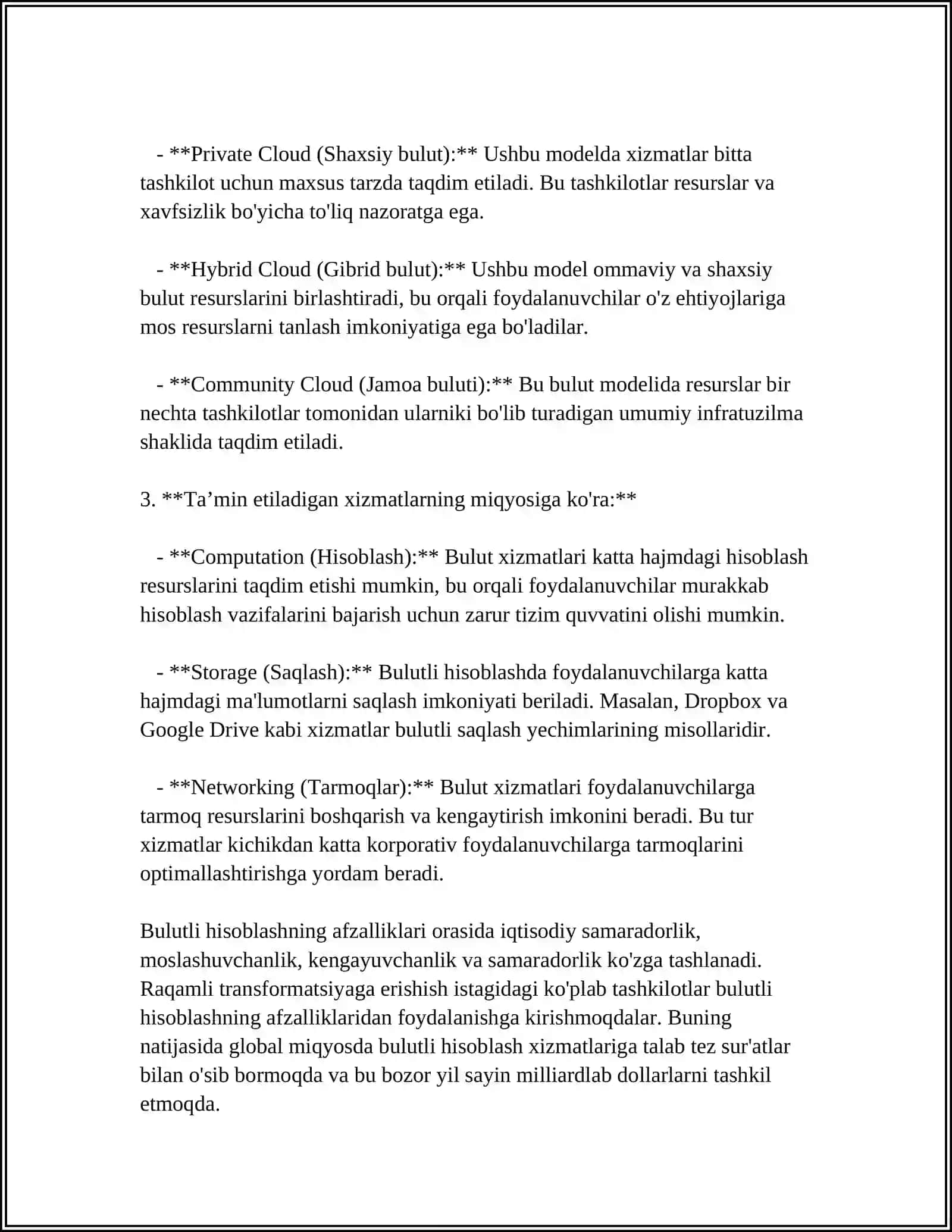 BULUTLI TEXNOLOGIYA HIZMATLARIDAN FOYDALANISH 4