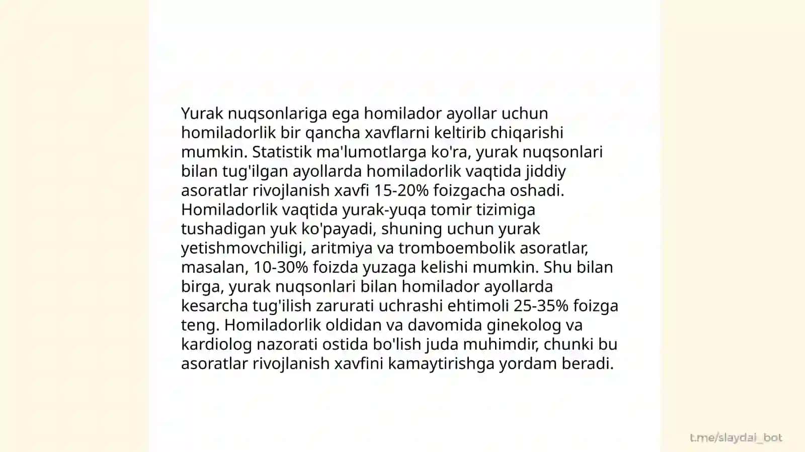 Yurak nuqsonlarida homiladorlikdagi asoratlar 4