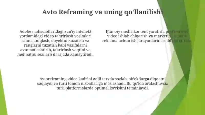 Sun'iy intellekt Adobe yordamida vedio ma'lumotlarni tahrirlash 4