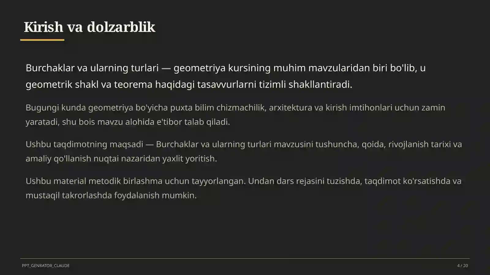 Burchaklar va ularning turlari (7-sinf) 4