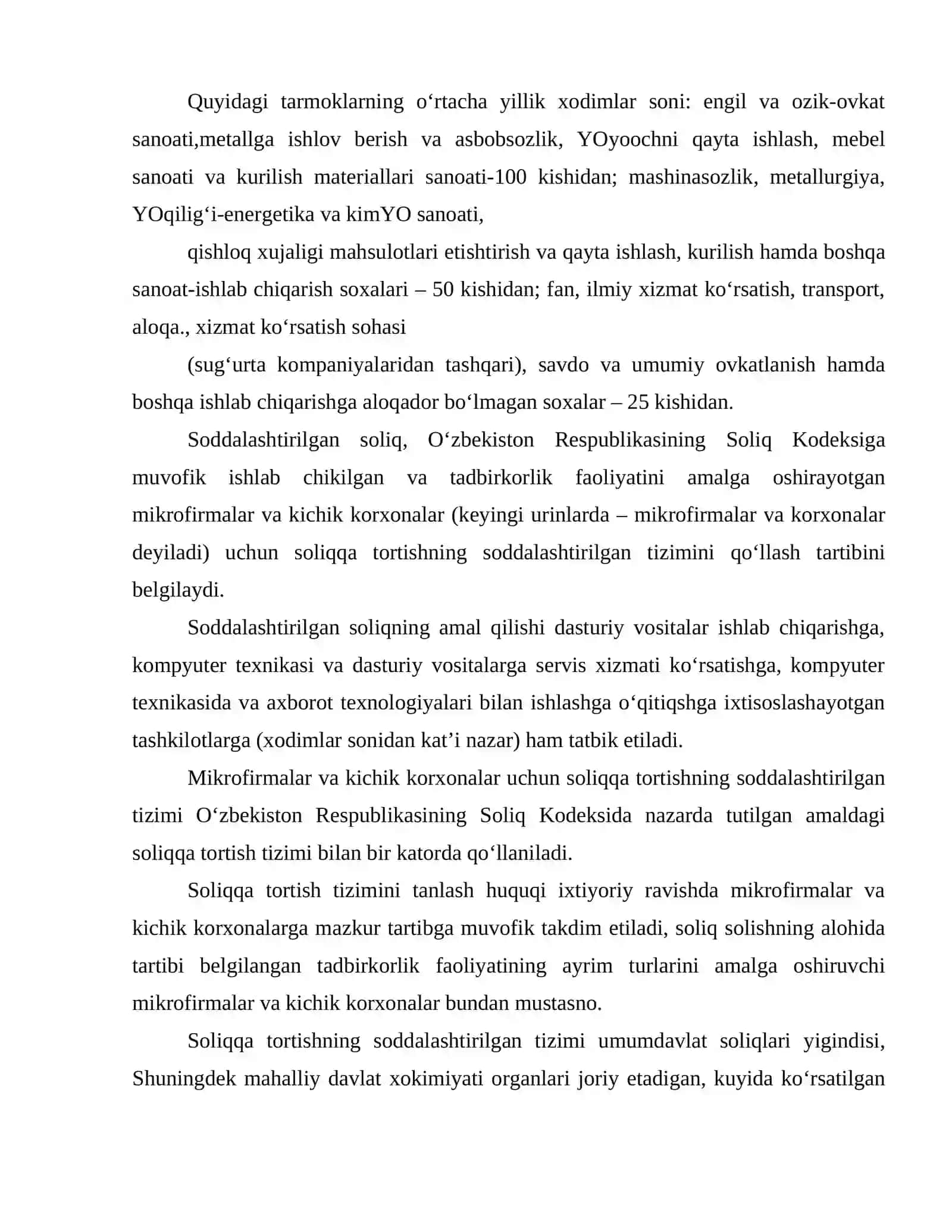 Soliq solishning soddalashtirilgan tartibi 4