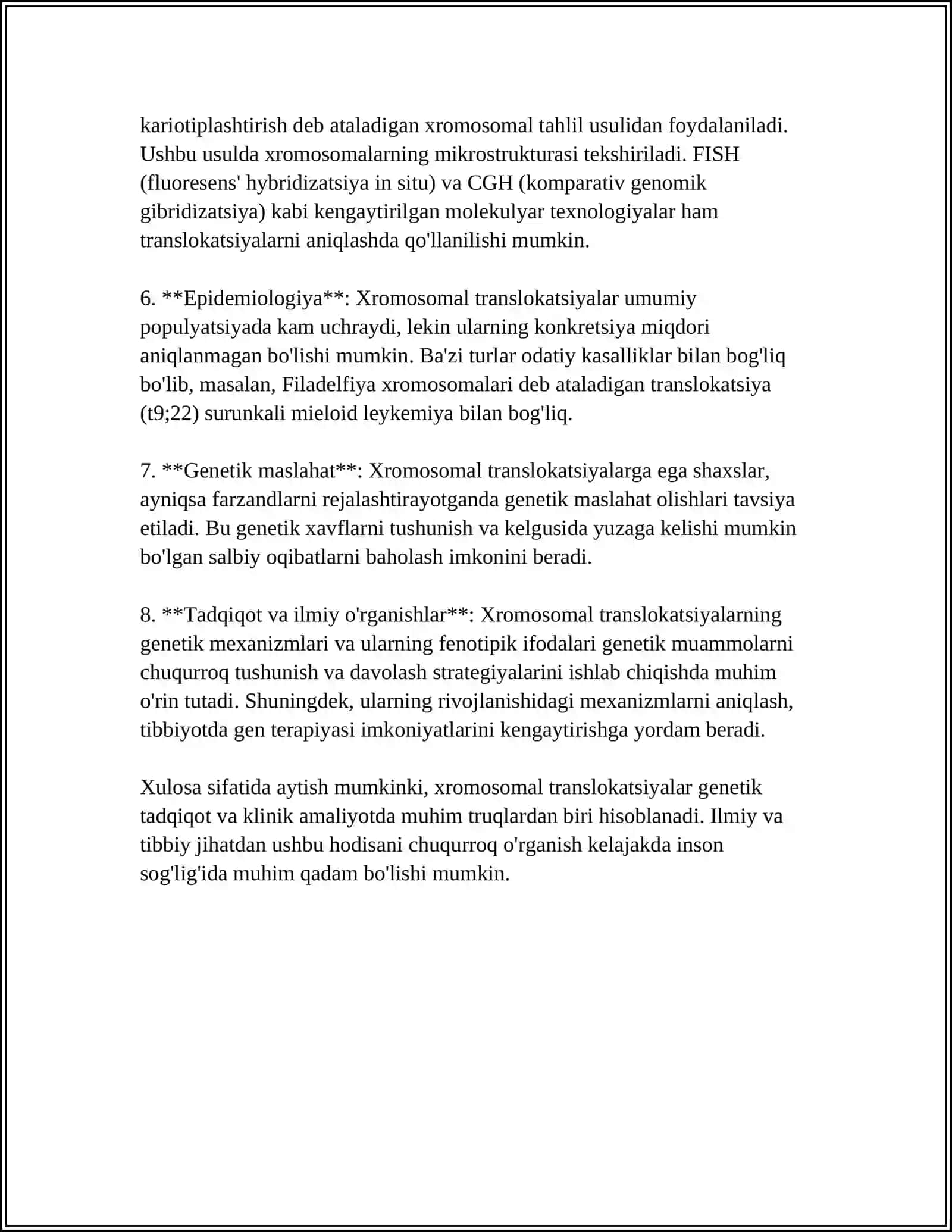 AUTOSOMA XROMOSOMALARNING SONINING OʻZGARISHI BILAN BOGʻLIQ IRSIY KASALLIKLAR 4