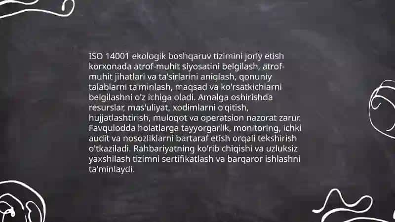 Korxonalarda ekalolgik menejmentini joriy etish 4