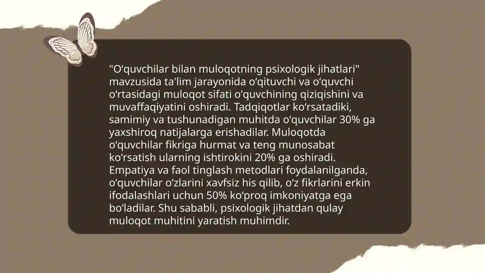 Pedagogning oʻquvchilar bilan muomila olib borishining mohiyati 4