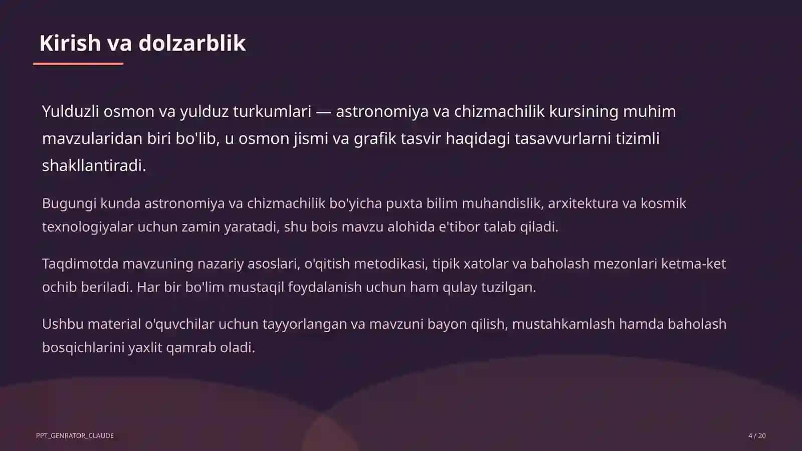 Yulduzli osmon va yulduz turkumlari (8-sinf) 4