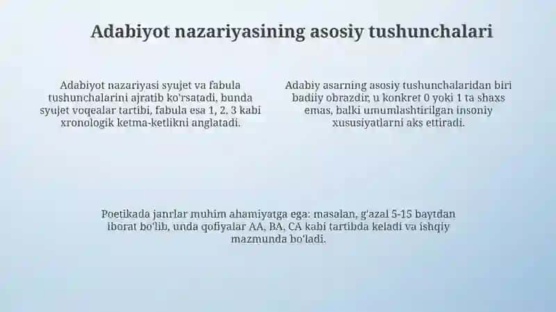 Dilmurod Quronovning "Adabiyot nazariyasi" kitobi haqida 4
