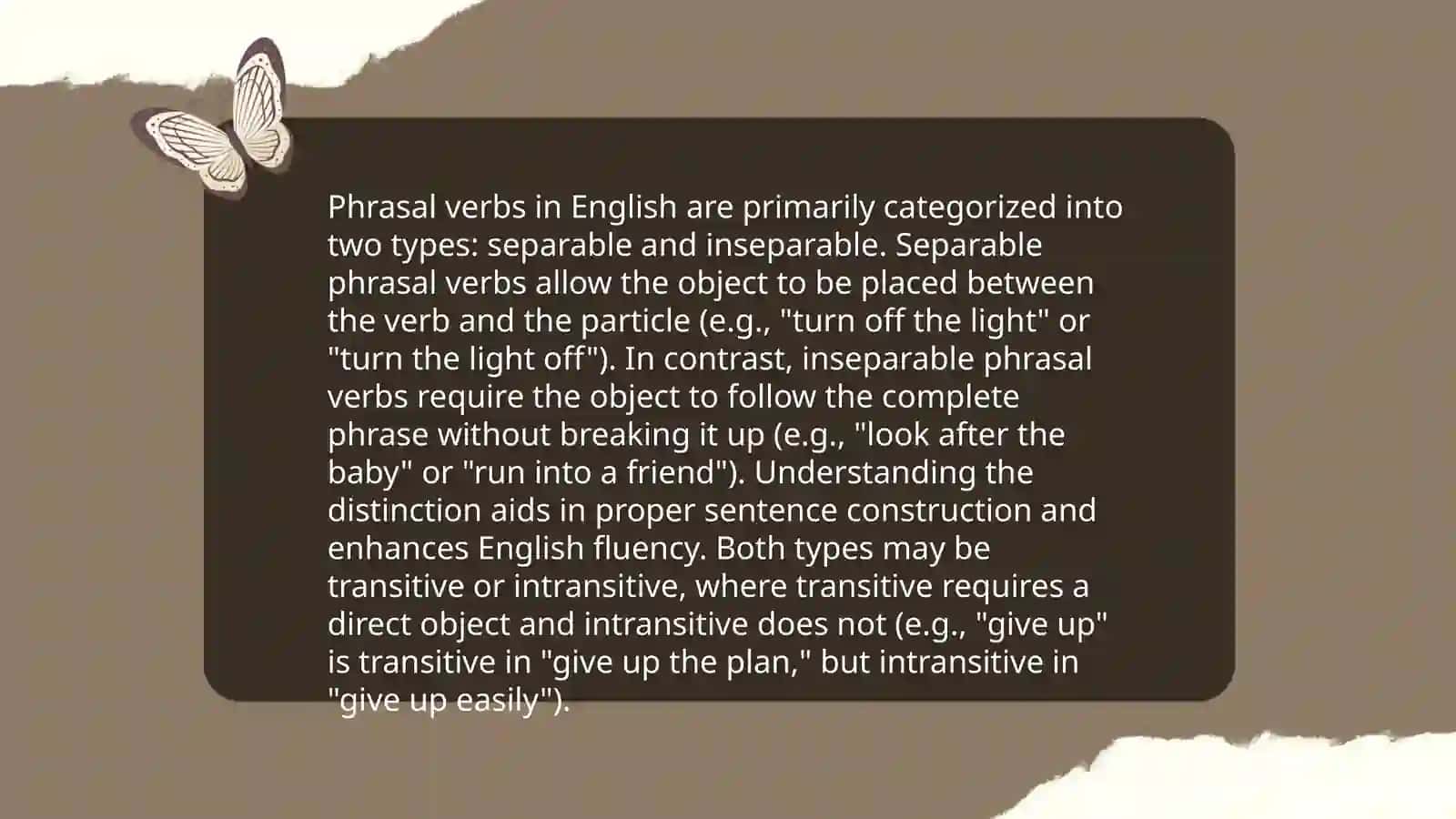 Phrasal verbs 4