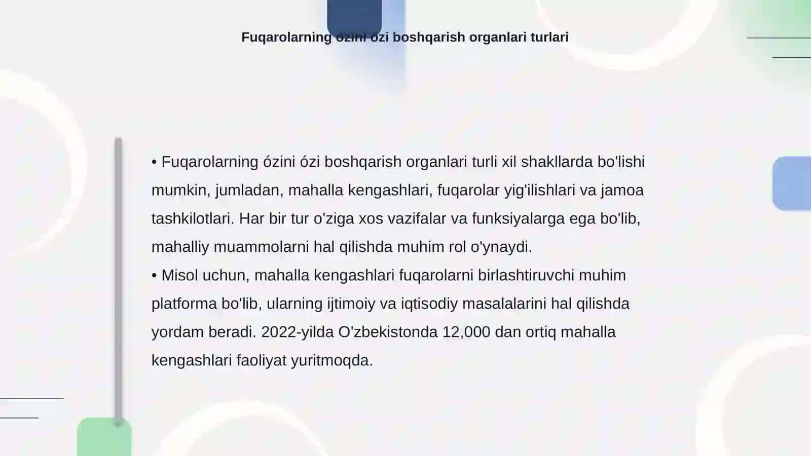 Fuqarolarning ózini ózi boshqarish organlari 4