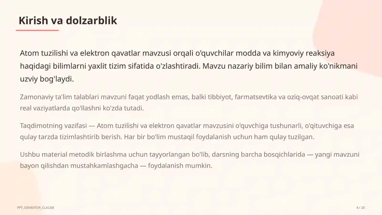 Atom tuzilishi va elektron qavatlar (8-sinf) 4