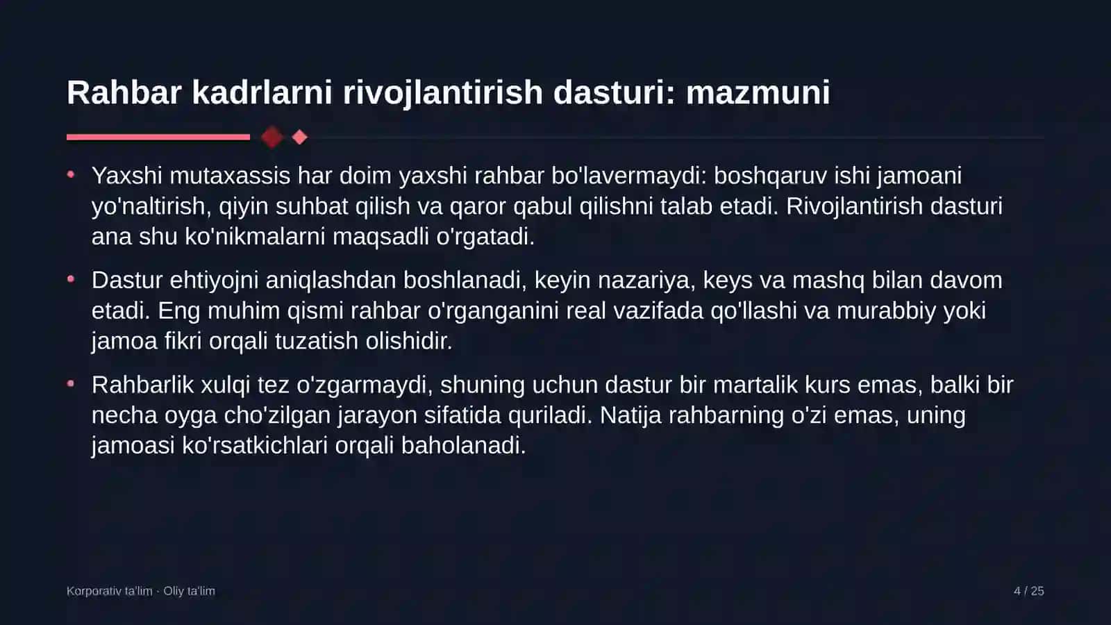 qozonxonalarda rahbar kadrlarni rivojlantirish dasturi 9999 4