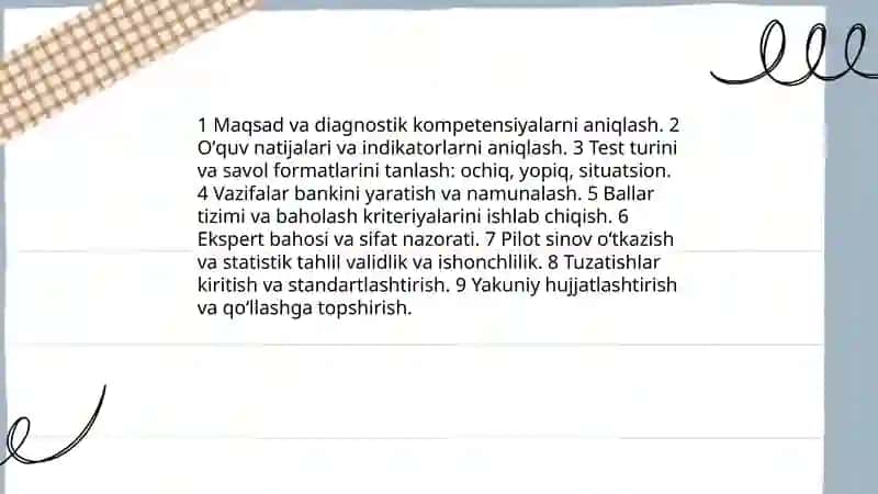 Pedagogik diagnostika va korreksiyani o'tkazish metodlari 4