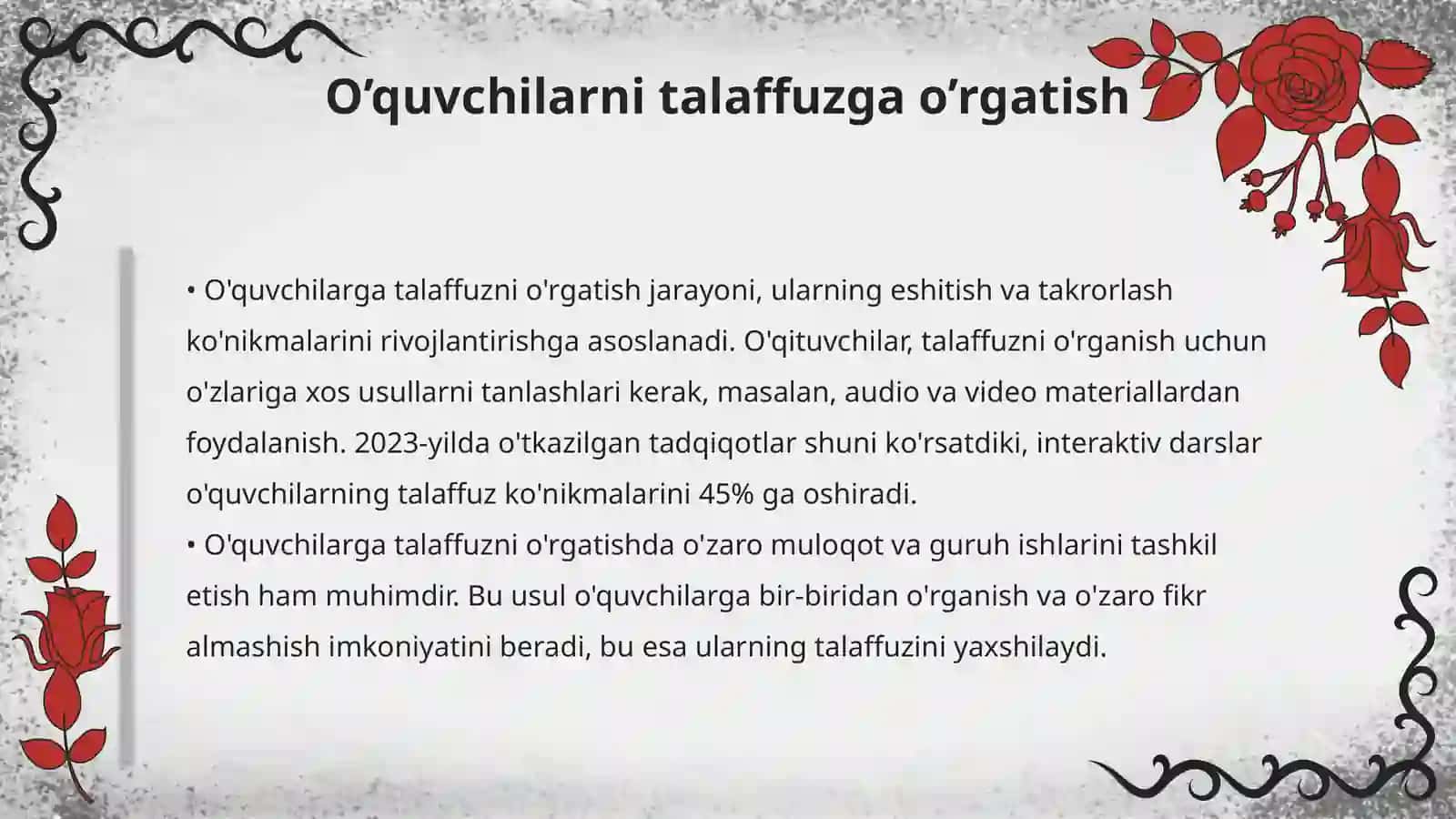 Talaffuz va O’qish Ustida Ishlash 4