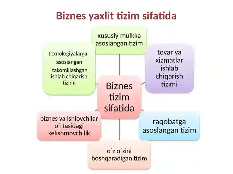 Biznes jamiyat rivojlanishi tizimi sifatida 4