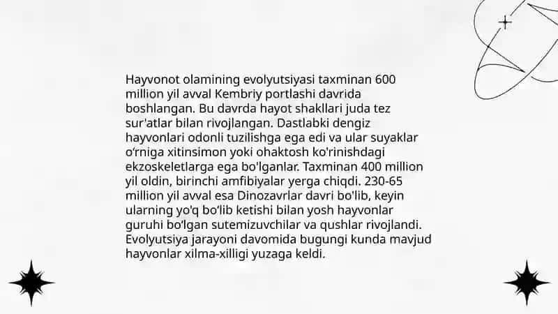 Hayvonot olaminig xilma-xilligi va ularning tabiatda tutgan oʻrni.Hayvonlarning ahamiyati 4