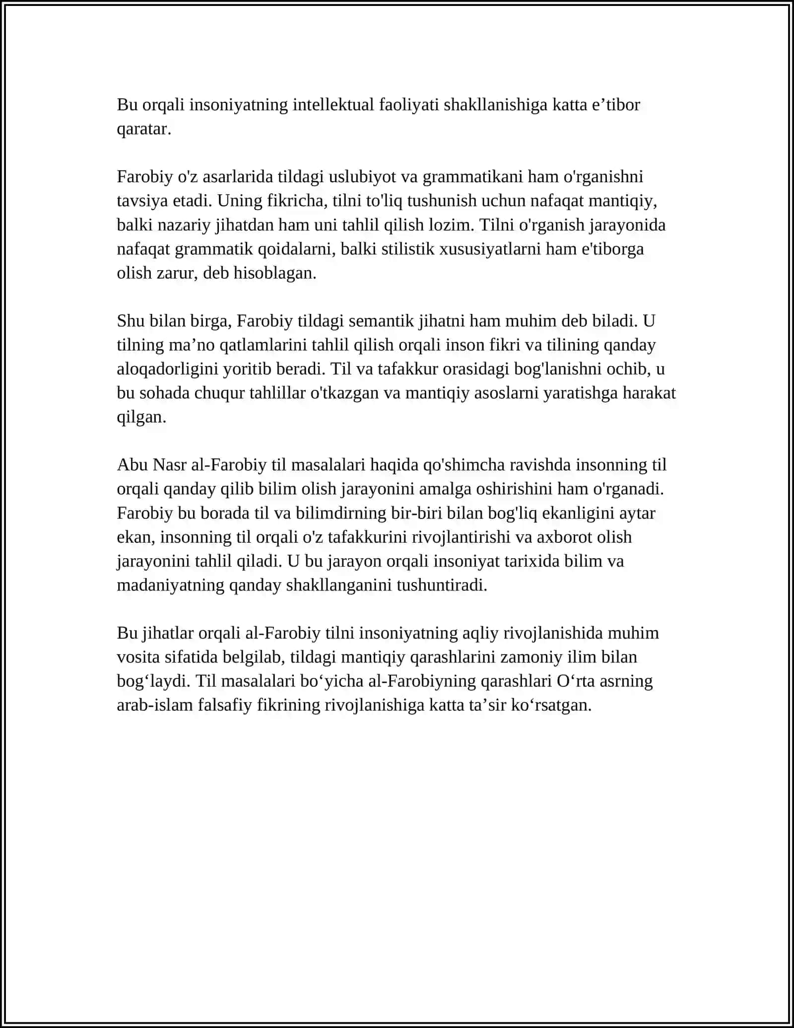 SHARQ MUTAFAKKIRLARINING TIL HAQIDAGI QARASHLARI 4