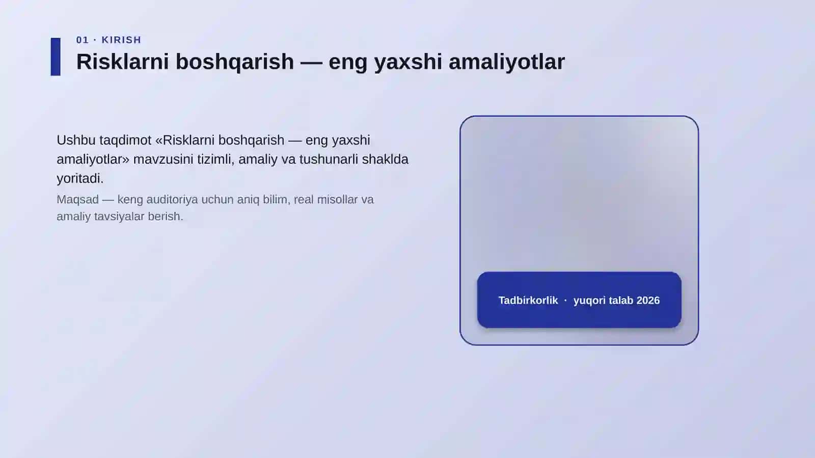 Risklarni boshqarish — eng yaxshi amaliyotlar 4