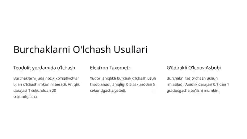 Geodezik o'lchashlar va ularni aniqligi 4