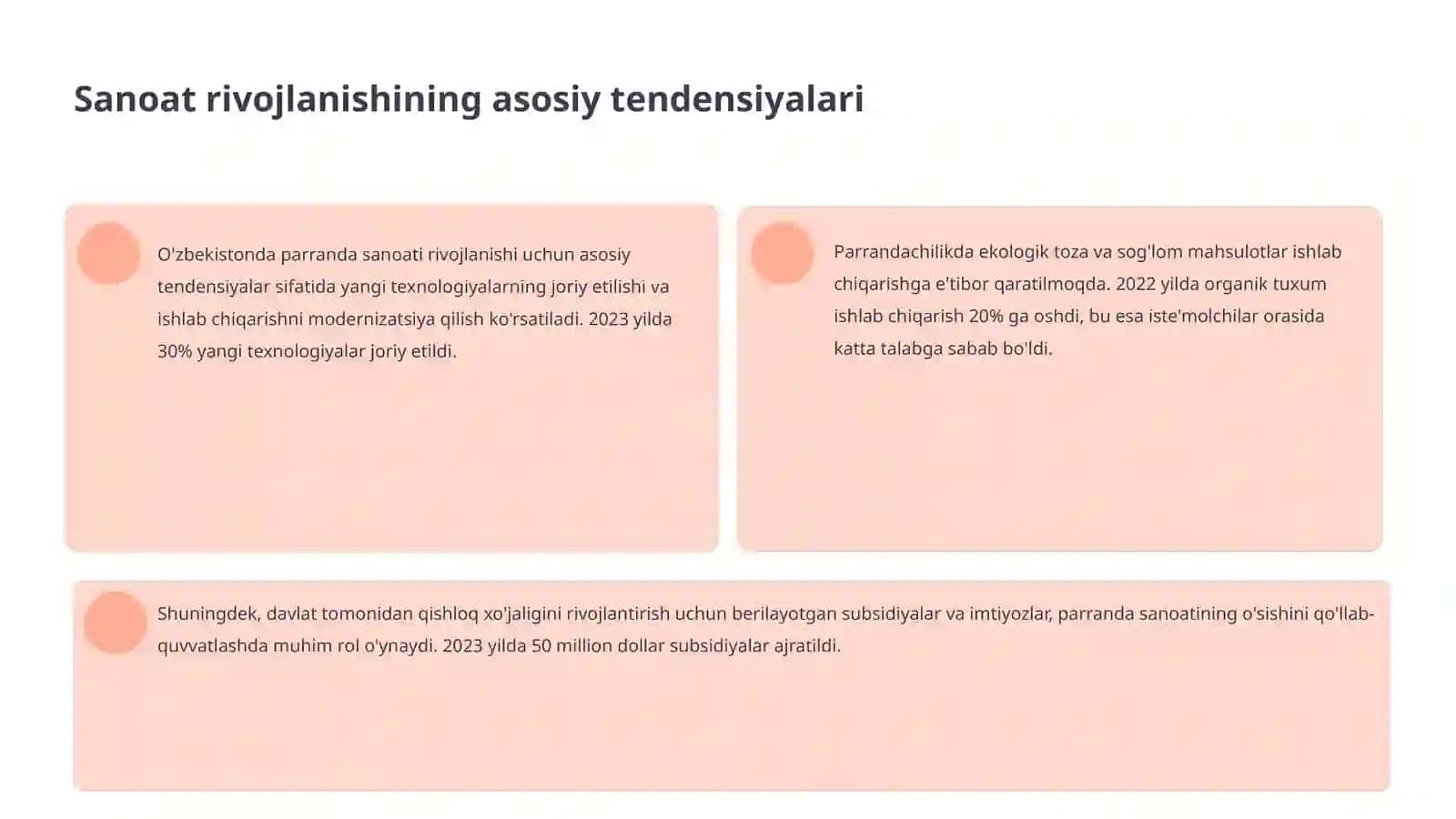 Parrandachilikni rivojlantirish bo'yicha biznes loyiha 4
