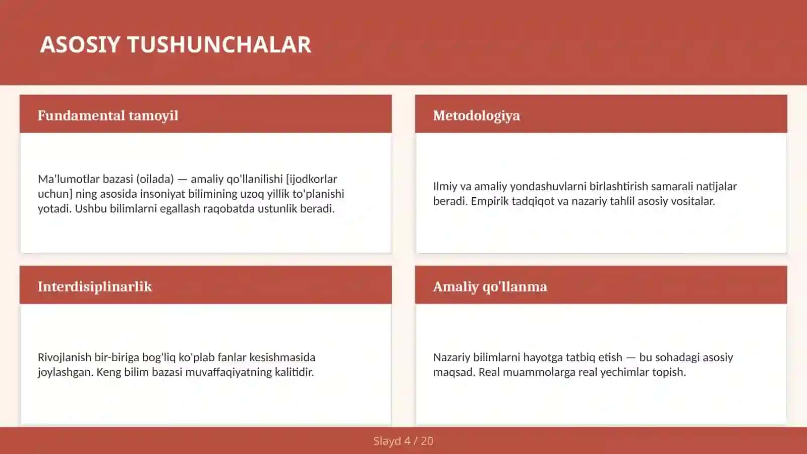 Ma'lumotlar bazasi (oilada) — amaliy qo'llanilishi [ijodkorlar uchun] 4