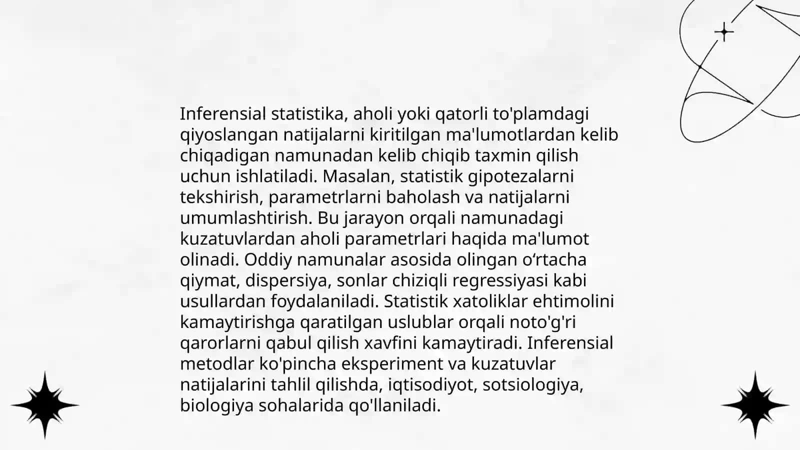 Statistik maʼlumotlar. Statistik maʼlumotlarning turli koʻrinishlari. Xayrullayeva Moxinabonu 4