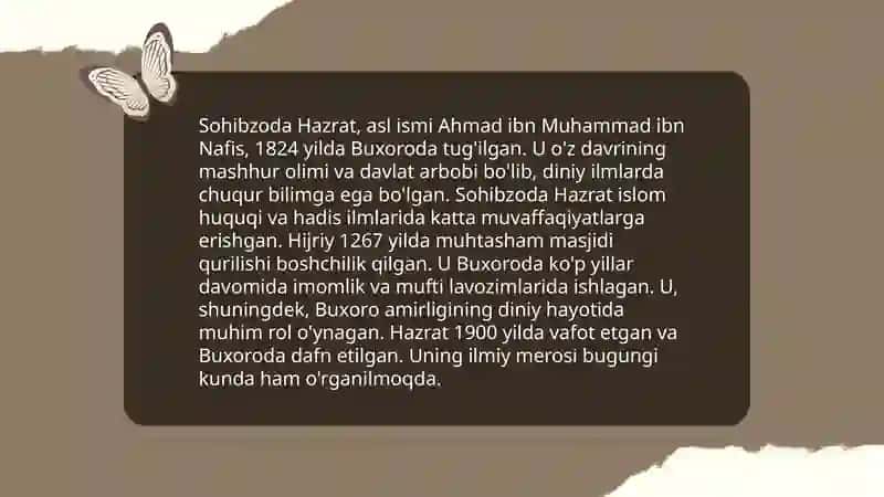Sohibzoda Hazrat maqbarasi tarixi 4