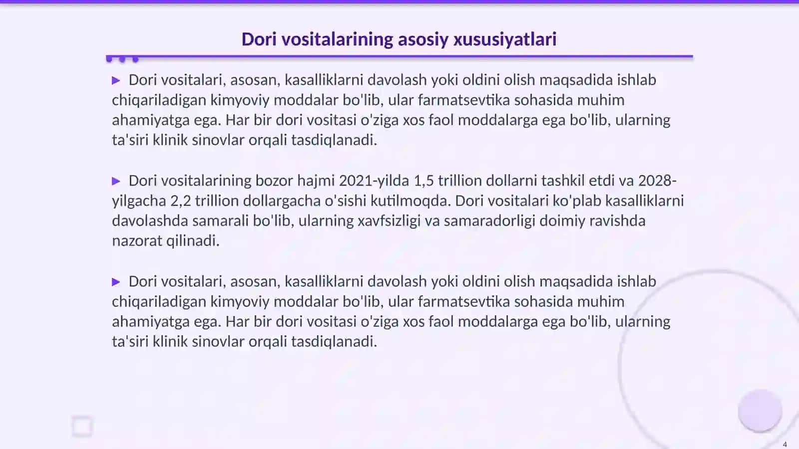 Biologik faol qo'shimchalar va dori vositalarining qiyosiy taxlili 4