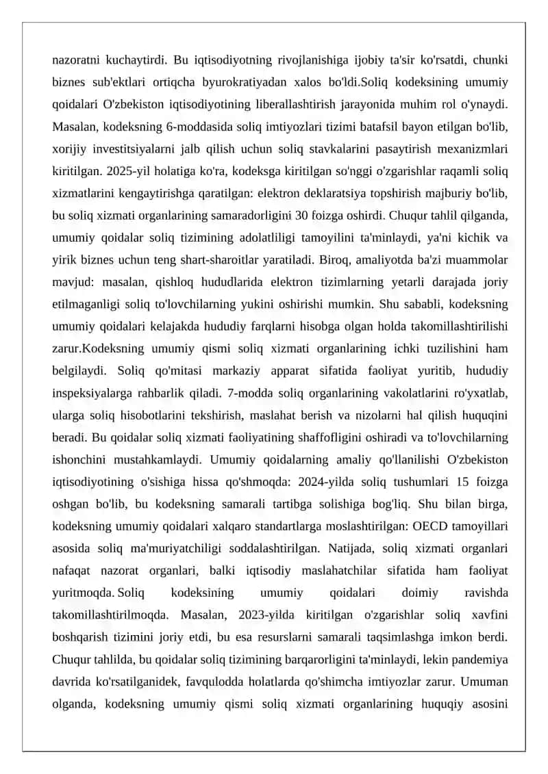 Davlat soliq xizmati organlarining huquqiy asoslari 4