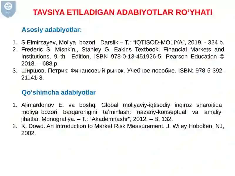 MOLIYA BOZORINING NAZARIY ASOSLARI 4
