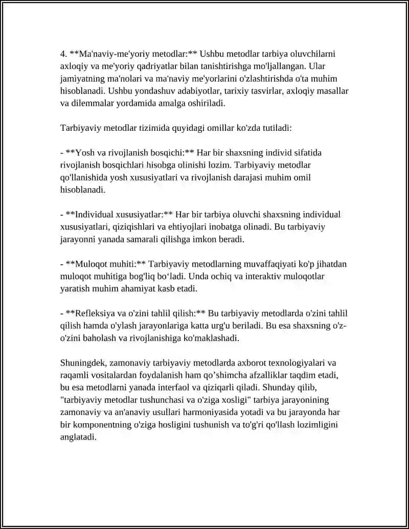 Tarbiyaning Umumiy Metodlari Tasnifi 4
