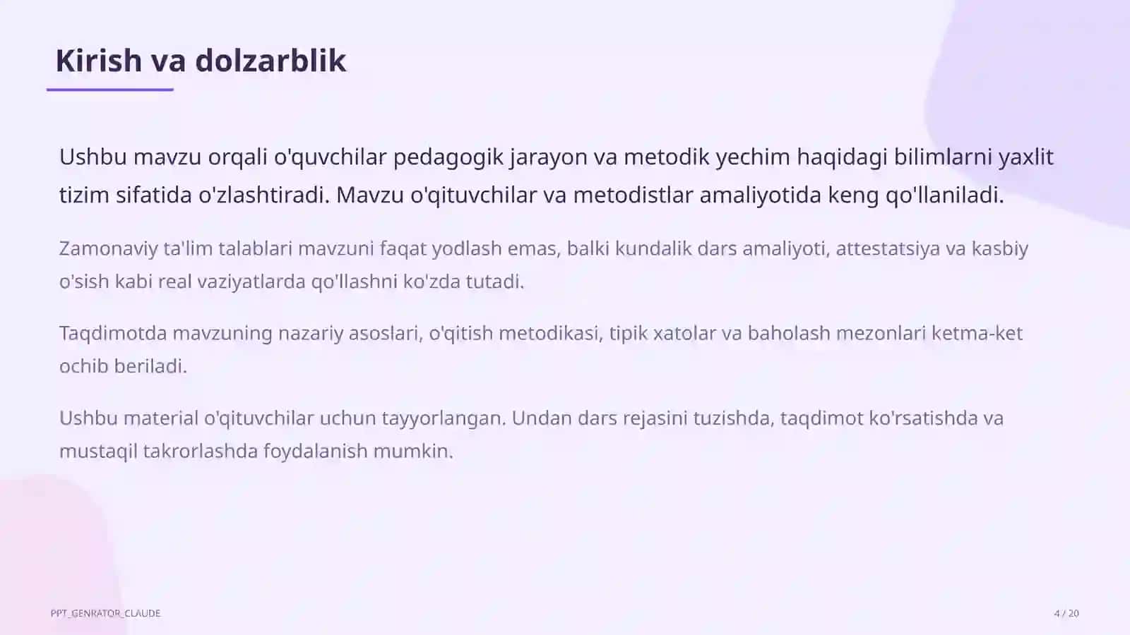 O'qituvchining nutq madaniyati va pedagogik muloqot 4