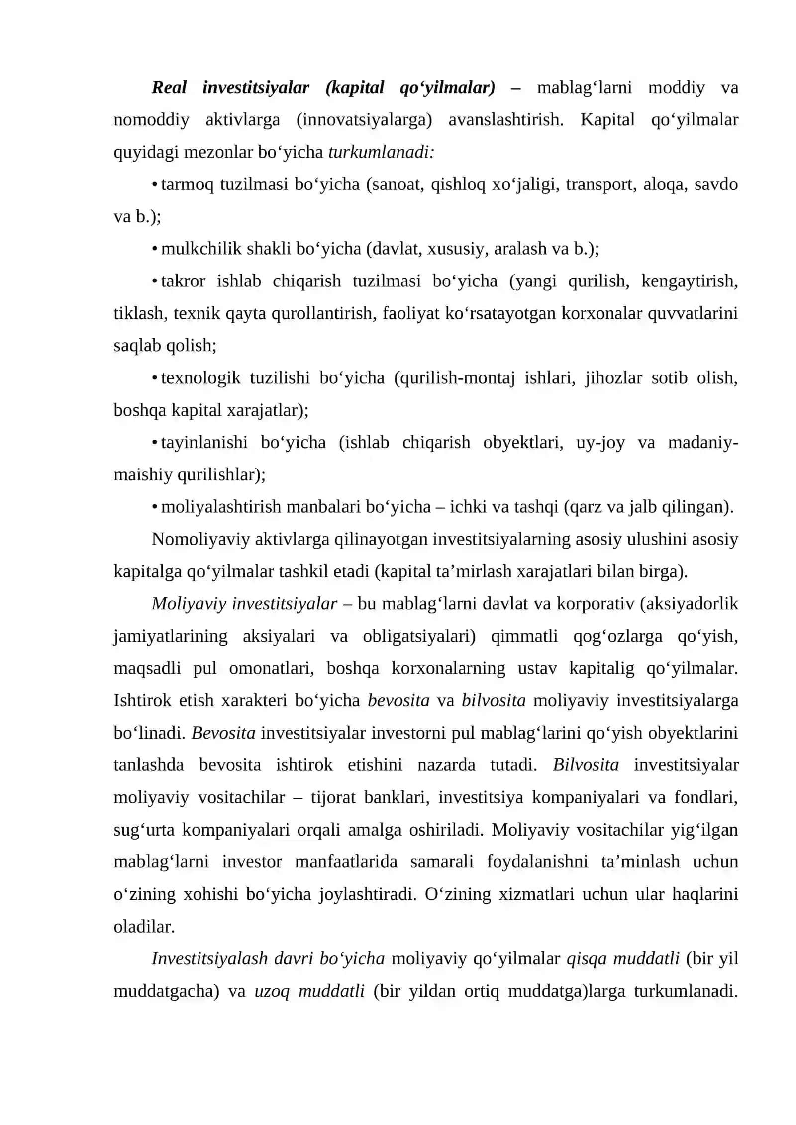 Korxonalarni investitsiya faoliyati 4