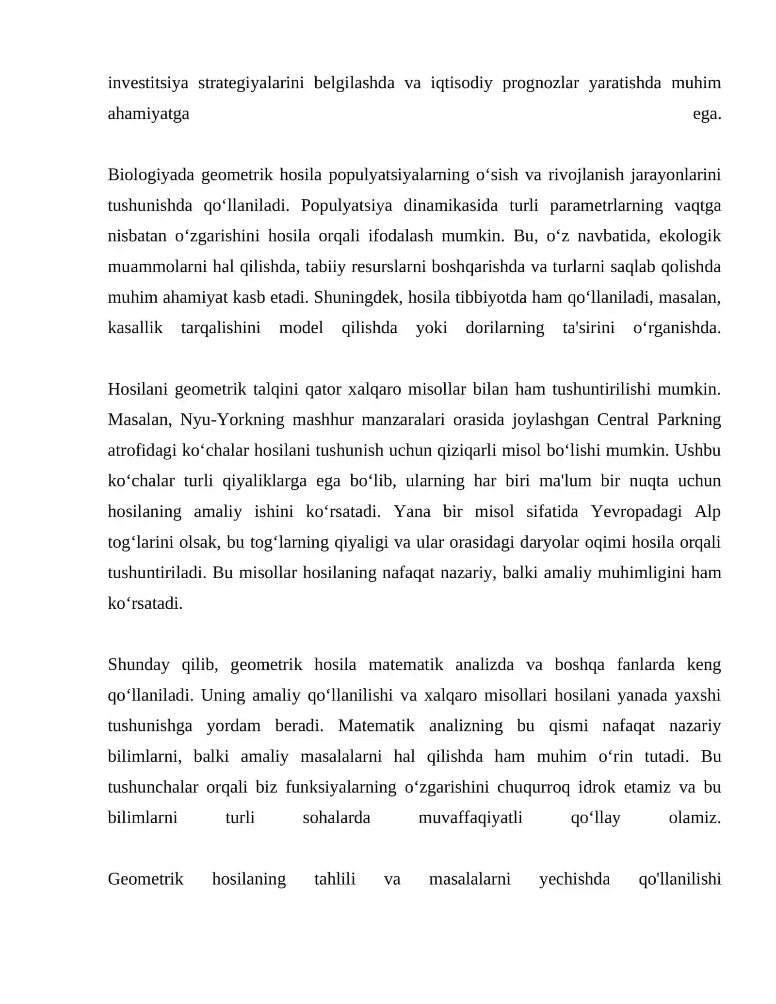 Hosila matematikada 4