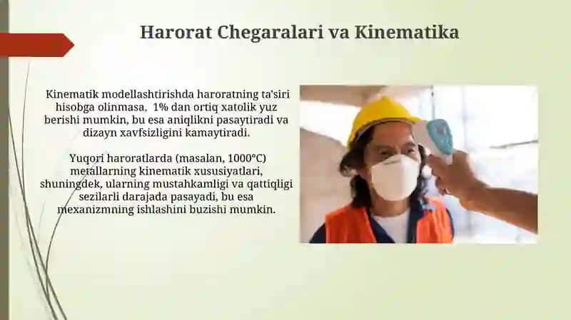 Kinematika asoslari kasalliklar va haroratni chegaralanishi 4