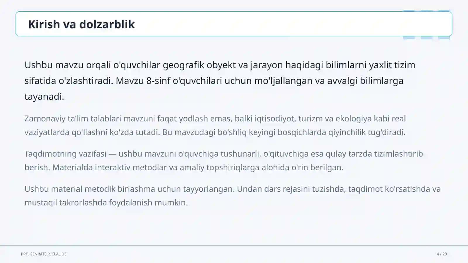 O'zbekistonning ichki suvlari: Amudaryo va Sirdaryo (8-sinf) 4