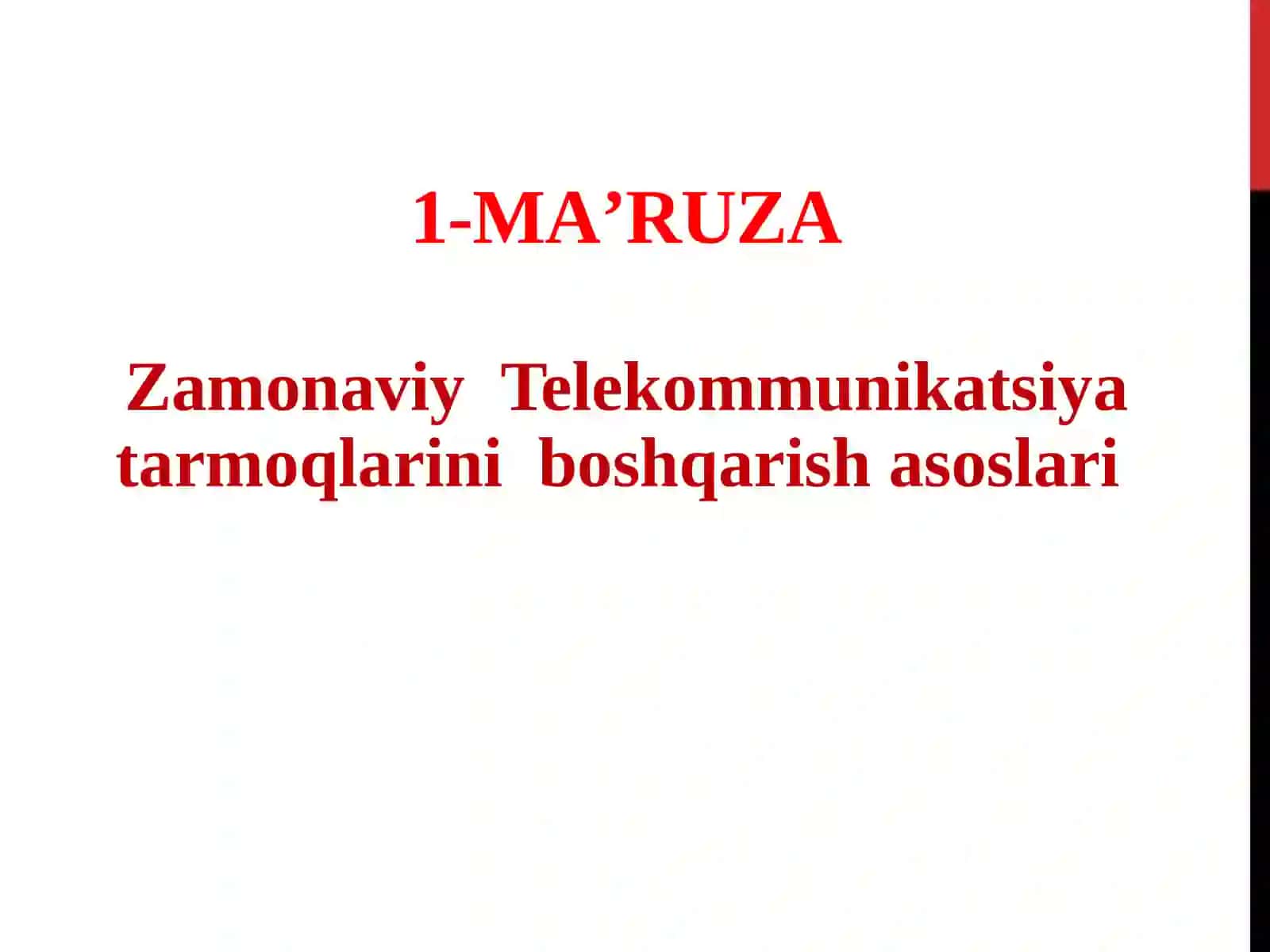 Telekommunikatsiyatarmoqlariniboshqarishasoslari 4
