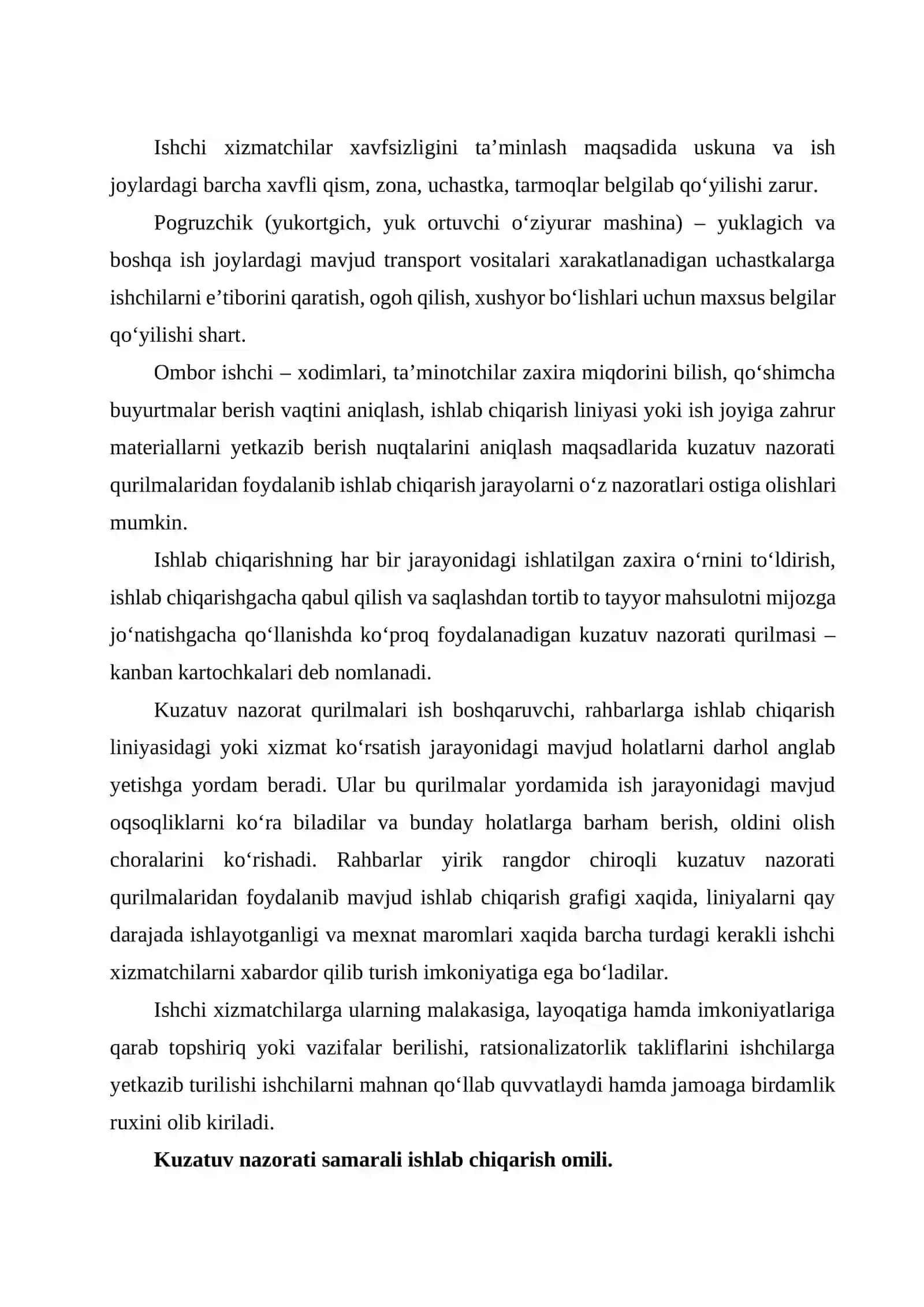 Zamonaviy Ishlab Chiqarish Korxonalarida Ish Joyini Standarlashtirish Hamda Boshqaruvning Kuzatish Usullari. 4