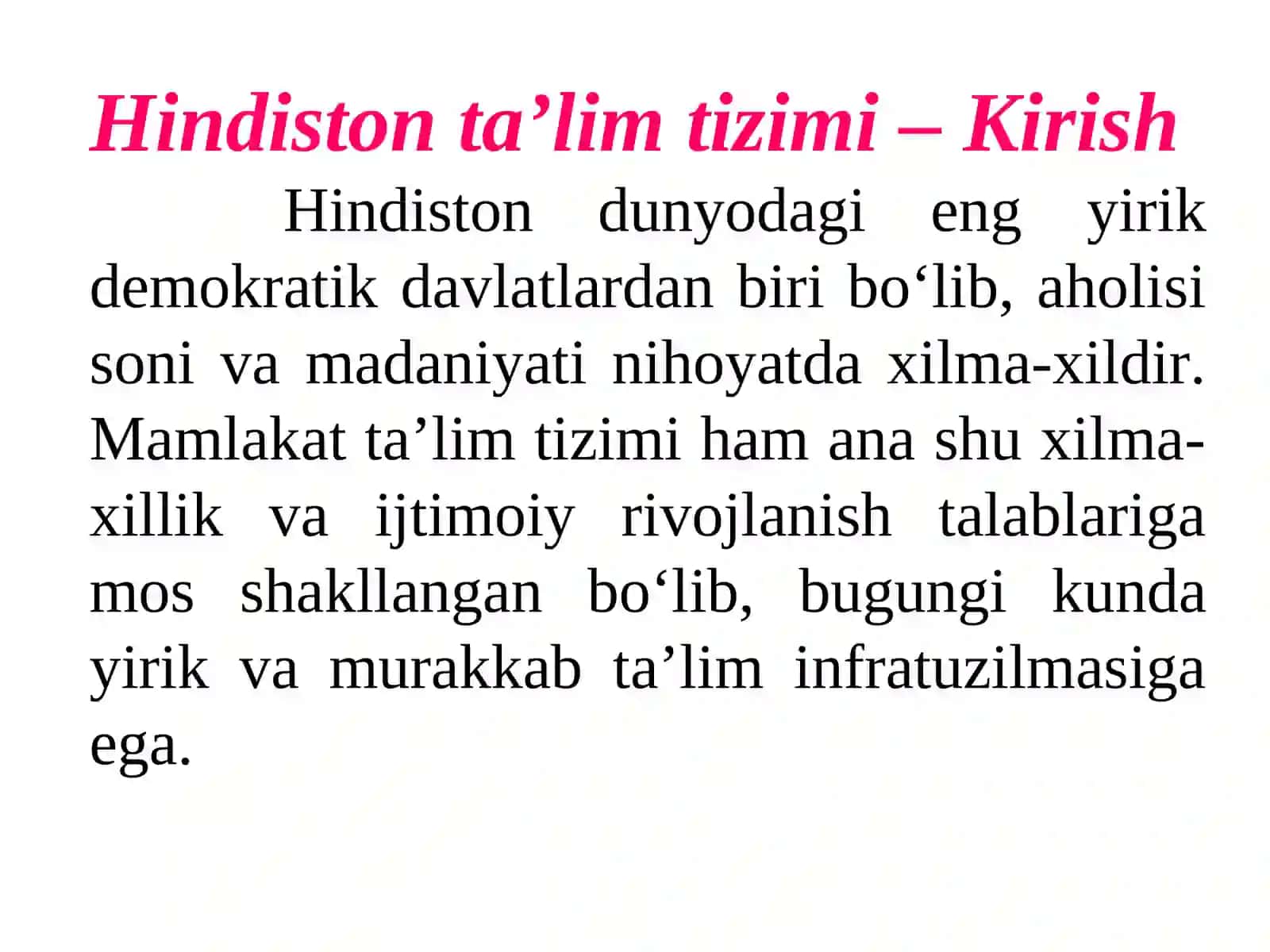 Hindiston taʼlim tizimi 4