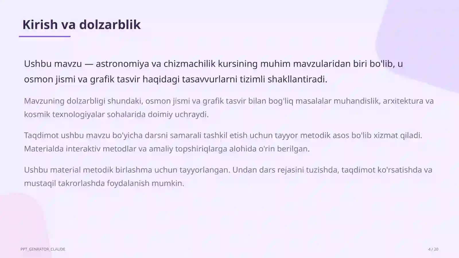 Quyosh sistemasi: sayyoralar va ularning yo'ldoshlari (9-sinf) 4