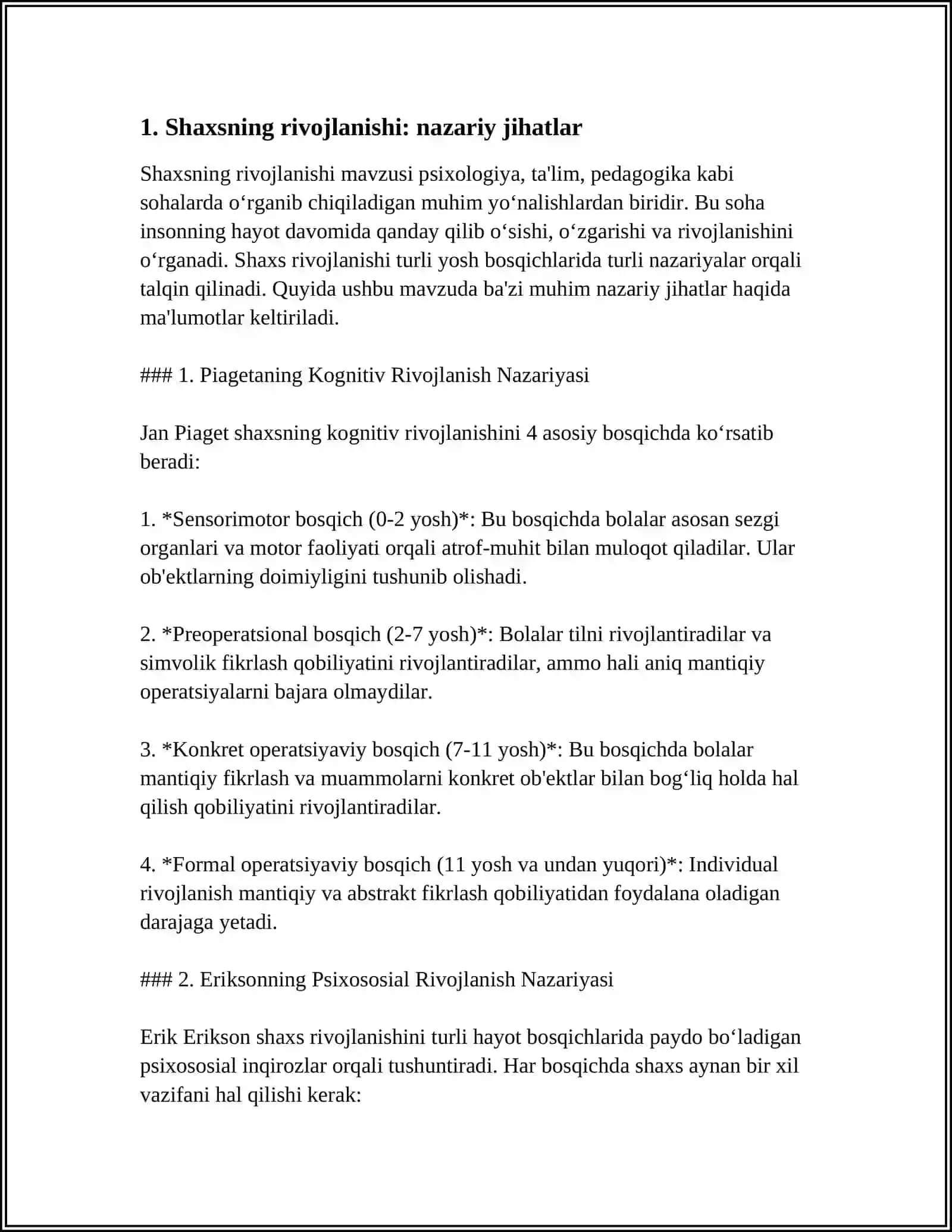 SHAXSNING RIVOJLANISHI, TARBIYASI VA IJTIMOIYLASHUVI 4