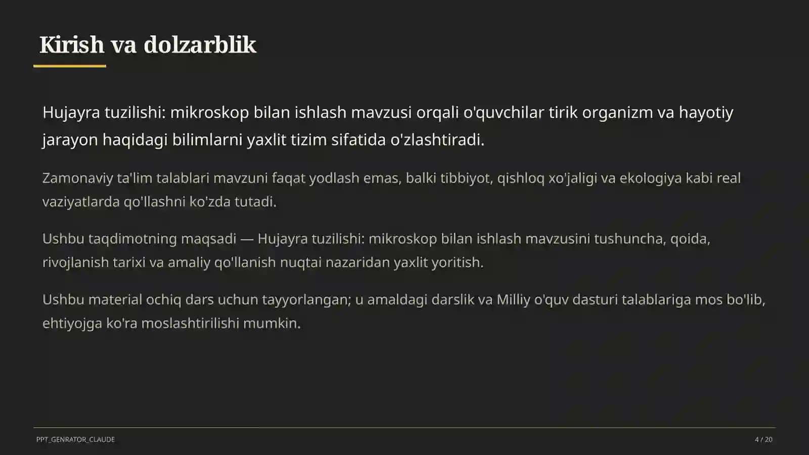 Hujayra tuzilishi: mikroskop bilan ishlash (5-sinf) 4